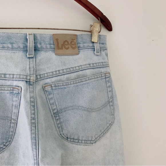 Vintage 90’s Lee Jeans High Waisted Straight Leg Light Wash Sz 29/30 - Picture 9 of 12